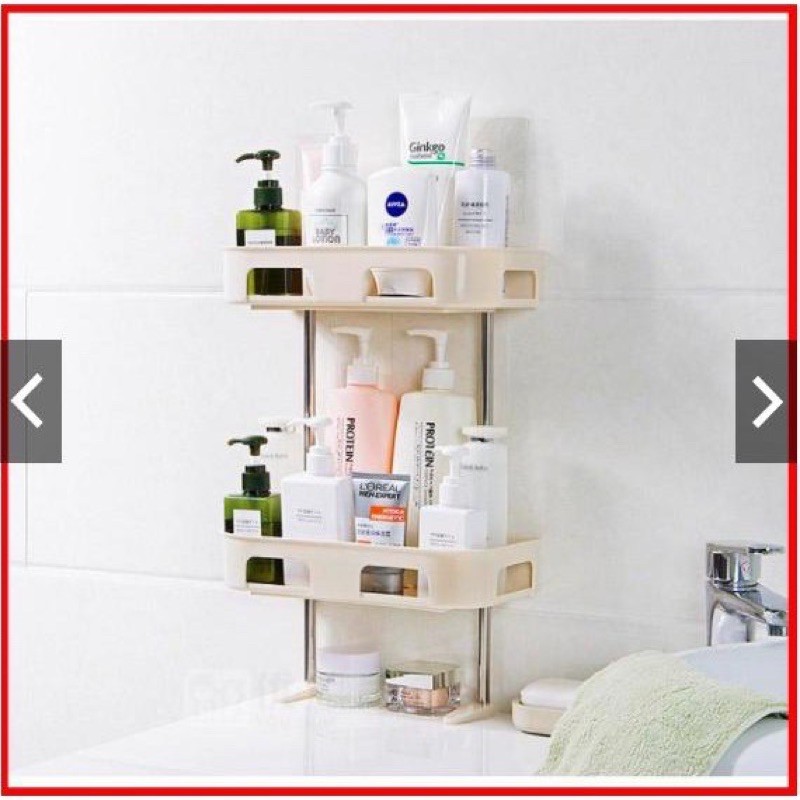 ⭐️[DEALSỐC]LOẠI1 Kệ nhựa khung inox đa năng 2,3 tầng đa năng. kệ sau bồn cầu,dán tường bếp dán tường .tiết kiệm ko gian