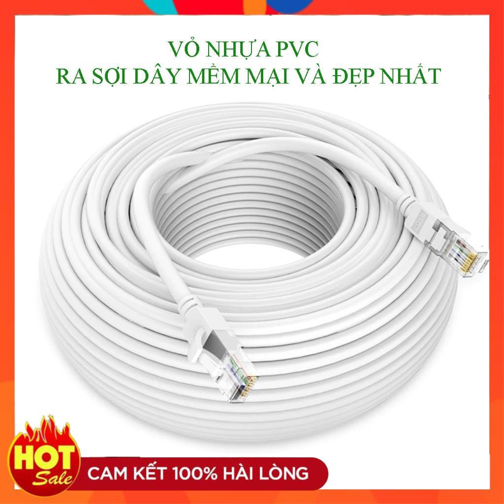 [Lõi Đồng]Dây mạng cat5e dài 1.5M 3M 5M 10M 15 chuẩn đúc sẵn 2 đầu bấm-dây lan internet tốt xịn chất lượng cao cấp