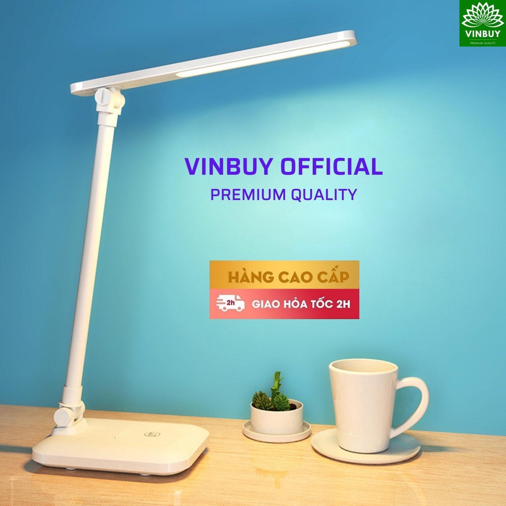 Đèn bàn học chống cận thị, Làm việc đọc sách, Decor, Led cảm ứng, Tích điện, Pin 3200mAh - VinBuy