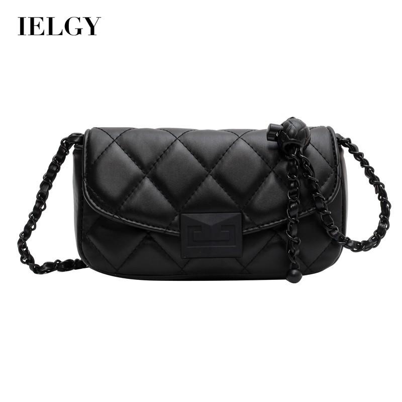 Túi đeo chéo IELGY dây xích hình thoi đơn giản thời trang cho nữ