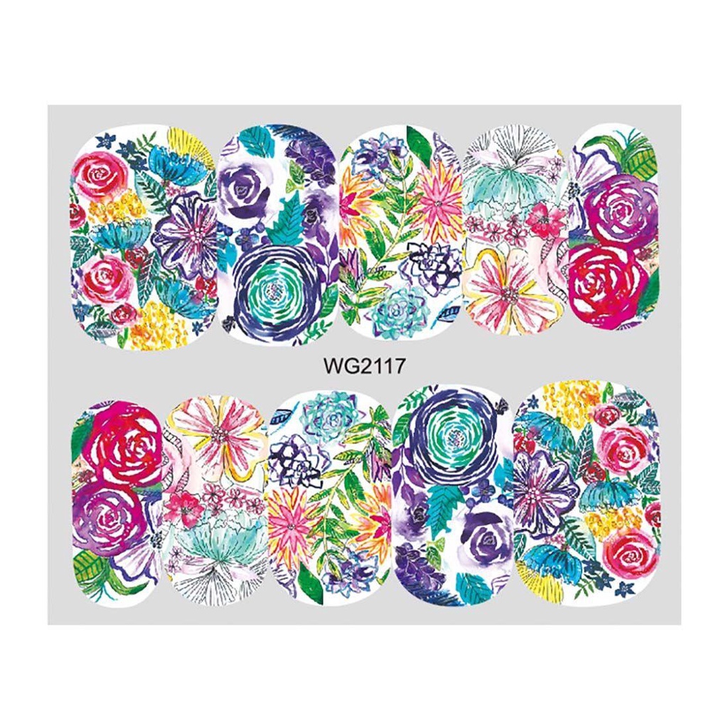 Miếng Dán Trang Trí Móng Tay Hình Hoa Lá Bướm Xinh Xắn