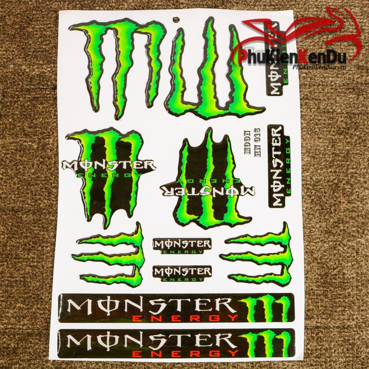 TEM NỔI MONSTER NGUYÊN TẤM [TẶNG KÈM 1 TEM STICK]