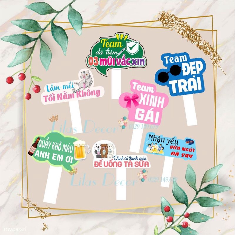 Hastag cầm tay trang trí đám cưới, sự kiện thiết theo yêu cầu 5