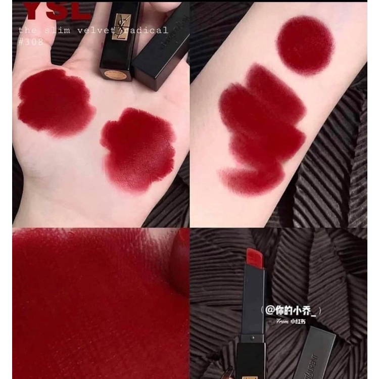 Son YSL vỏ đen Slim Matte 301,302,306,308,312,313  - Son Ysl Velvet Radical