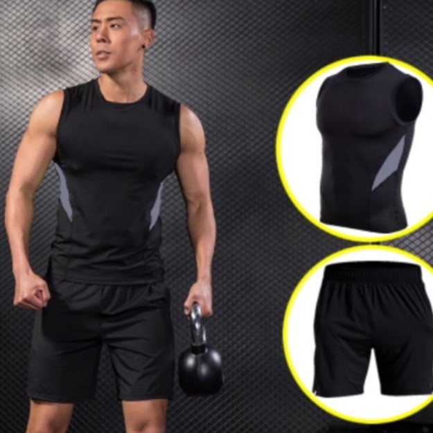 sét bộ tập gym nam phối sọc | BigBuy360 - bigbuy360.vn