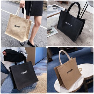 Túi cói xách tay merci