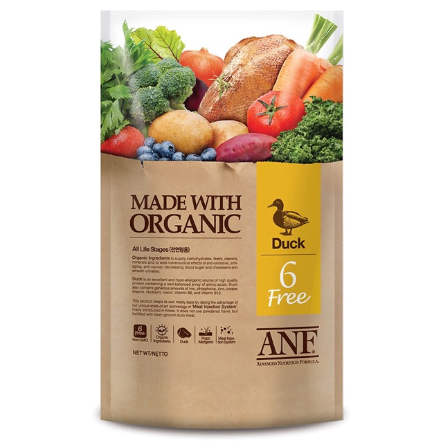 HẠT HỮU CƠ ANF CAO CẤP CHO CHÓ 2kg NHẬP KHẨU HÀN QUỐC