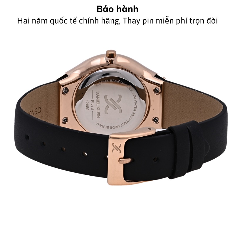 Đồng hồ nữ Daniel Klein Watch DK12059 mặt nhỏ đính đá, kính cứng chống xước, chống nước, dây thép đeo tay cao cấp