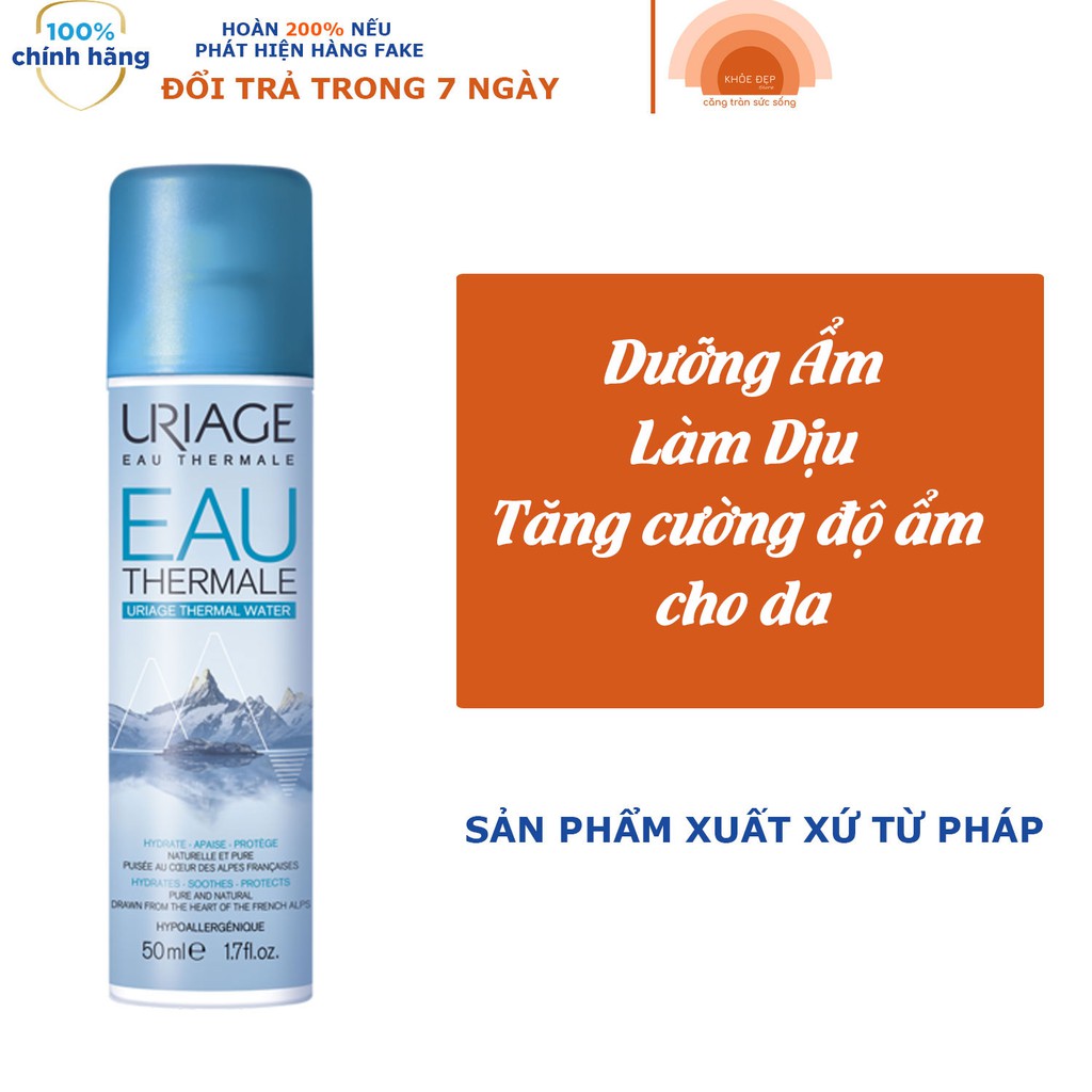 [HÀNG CÔNG TY] Xịt Khoáng Dưỡng Ẩm, Cân Bằng Da URIAGE THERMAL WATER