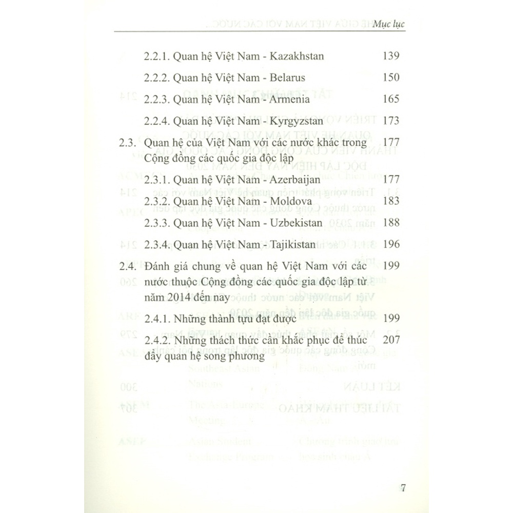 Sách - Quan Hệ Giữa Việt Nam Với Các Nước Thuộc Cộng Đồng Các Quốc Gia Độc Lập Trong Những Năm Gần Đây