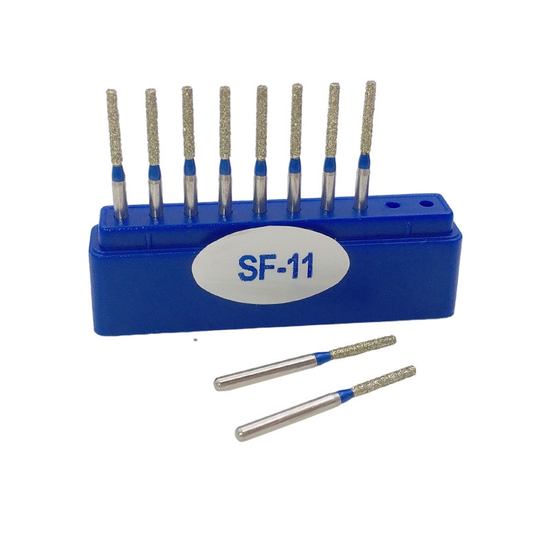 Hộp 10 mũi khoan kim cương 1.6mm đánh bóng răng tốc độ cao chuyên dụng cho nha khoa