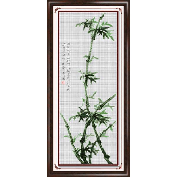 Tranh Thêu Chữ Thập Tứ Quý Trúc RY1990 (Khách tự thêu) KT:31x78cm