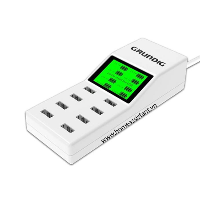 Ổ Cắm Sạc USB 8 Cổng 40W Có Màn Hình Hiển Thị Dòng Và Điện Áp HY-200