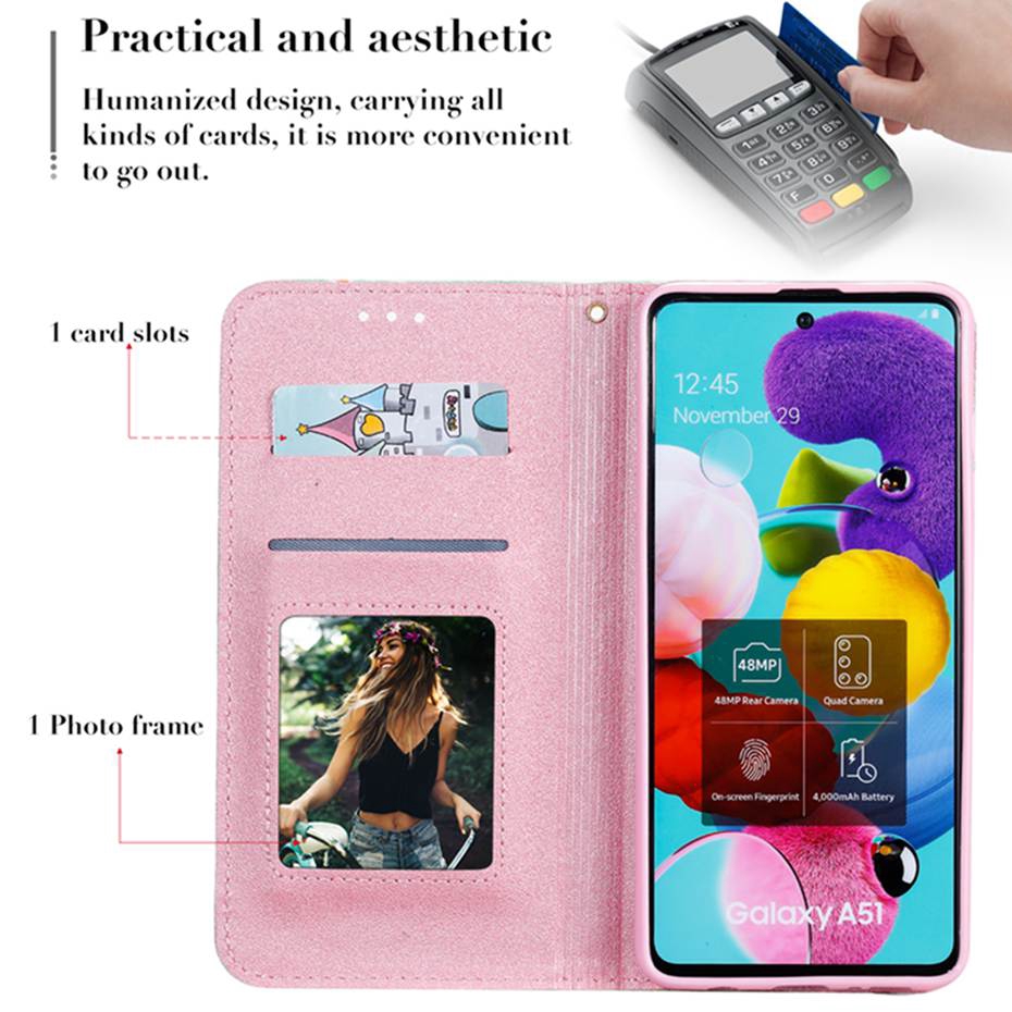 Phone Bag For Samsung Galaxy A51 SM-A515F Book Cover Wallet Leather Flip Case For Samsung A51 6.5 inch Phone Case Cover