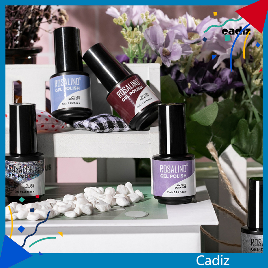 [Hàng mới về] Bộ 6 Chai Gel Sơn Làm Móng Tay Chuyên Nghiệp Đơn Giản Thoải Mái Dùng Trong Nhà