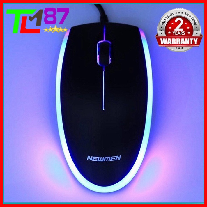 Chuột Máy Vi Tính Laptop Mouse Chơi Game NEWMEN N107 PLUS Đèn LED  - Chuột Gaming Có Dây Chuyên Game