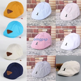 Mũ beret lưỡi trai vải cotton thời trang mùa hè cho bé trai