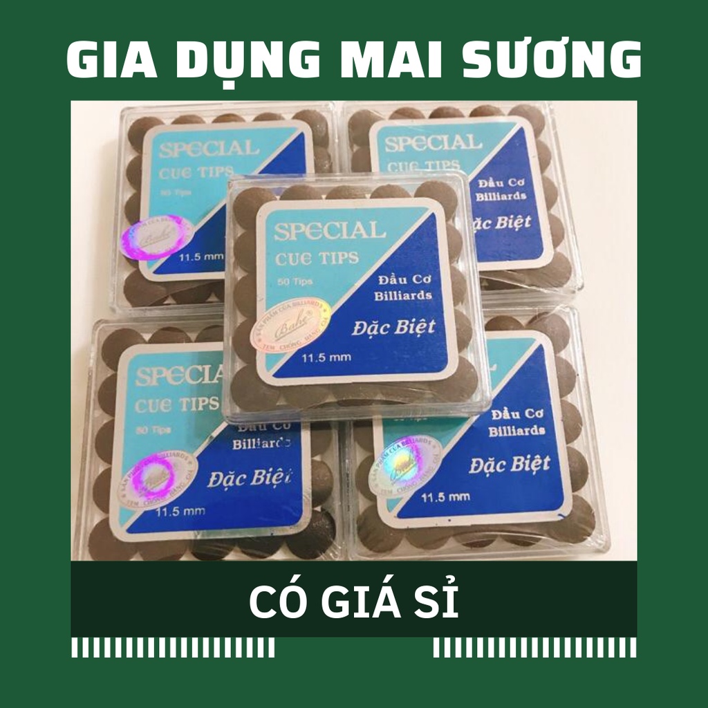 [Giá Sỉ] Hộp 50 [Giá Sỉ] Đầu Cơ Đặc Biệt, Đầu Trâu Vàng Bida Bi-A 11.5mm SPECIAL Chính Hãng cho CLB