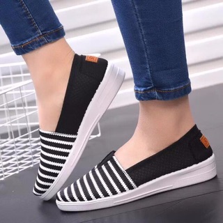 Giày lười lưới phối màu
