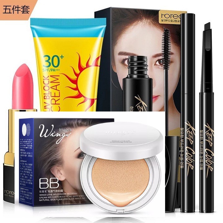 Combo trang điểm 5 món có kem chống nắng