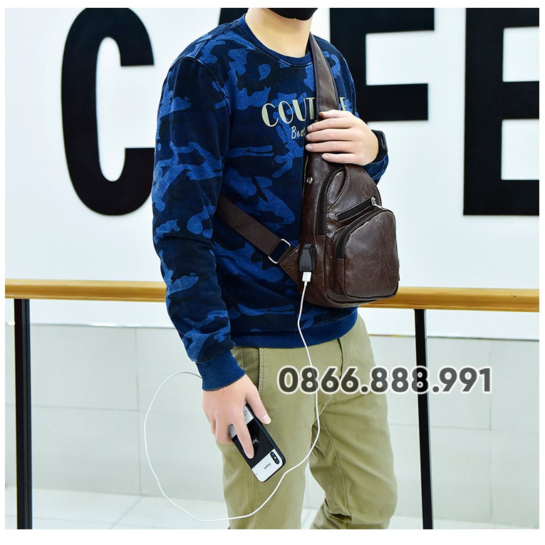 Túi Chéo Nam Thời Trang Cao Cấp, Nhiều Ngăn, Chất Liệu Da PU, Mã TC04 | BigBuy360 - bigbuy360.vn