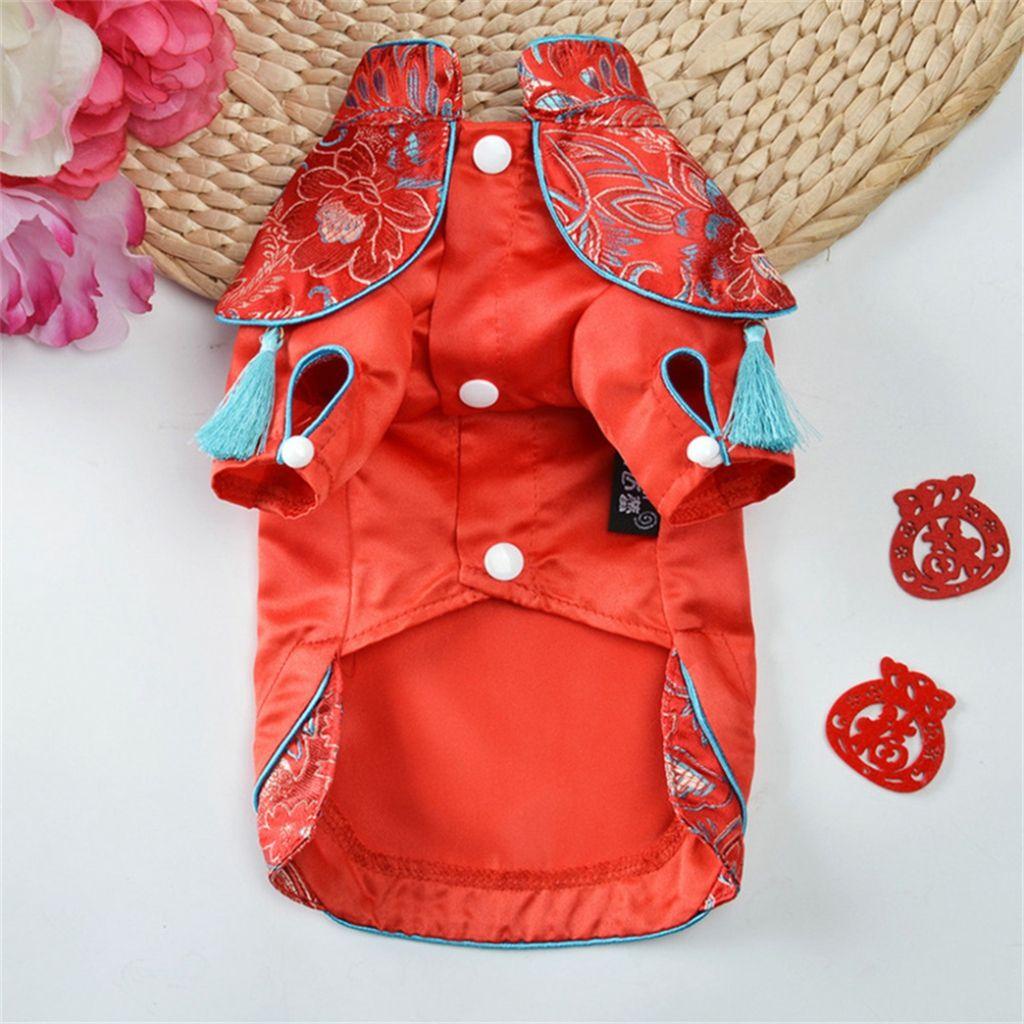 GIOVANNI 1 Đầm Sườn Xám Chất Liệu Cotton Thoáng Khí Thời Trang Xuân Thu Cho Thú Cưng