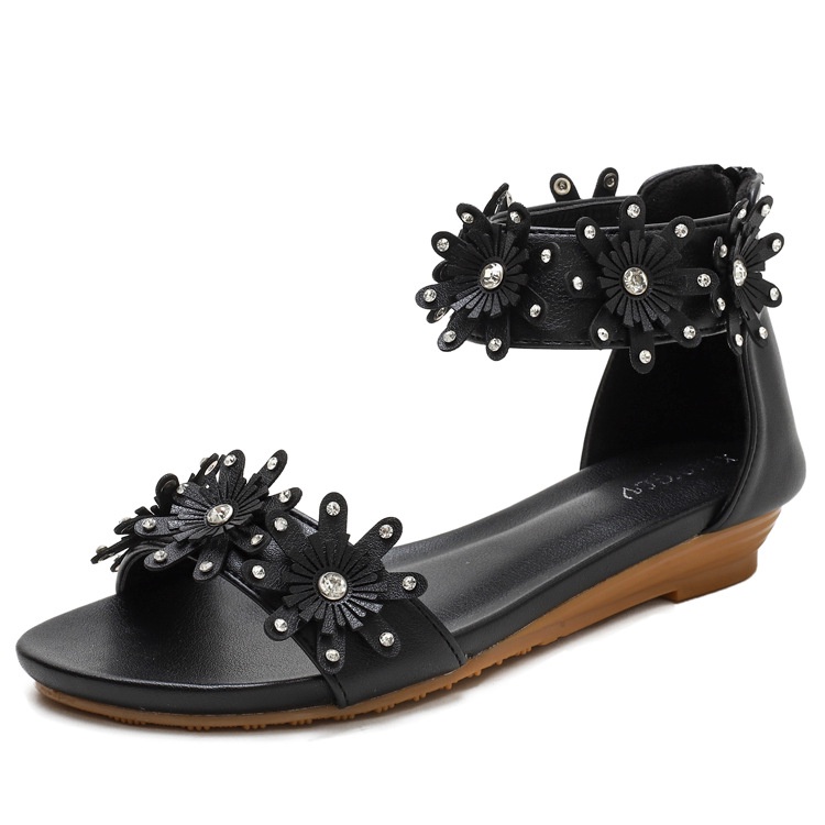 [Sẵn đủ size] Giày sandal chiến binh BOHO đính từng chi tiết hoa cao cấp FULLBOX