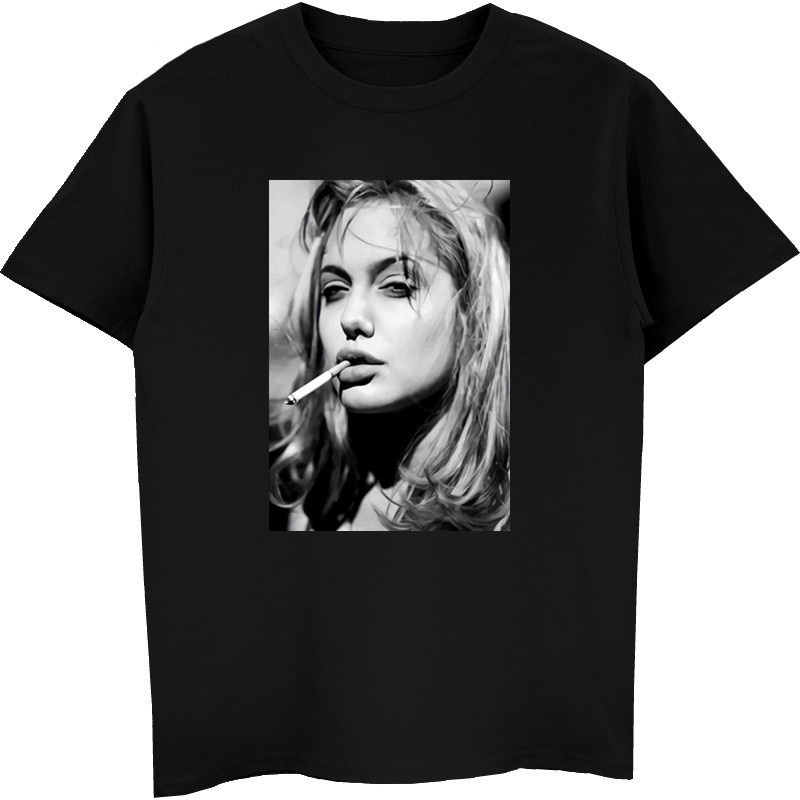 Angelina Jolie Brad Pitt Chiến Đấu Câu Lạc Bộ Dvd Punk Áo nam Cotton Tay Ngắn Áo Hip Hop Tee Áo Bông