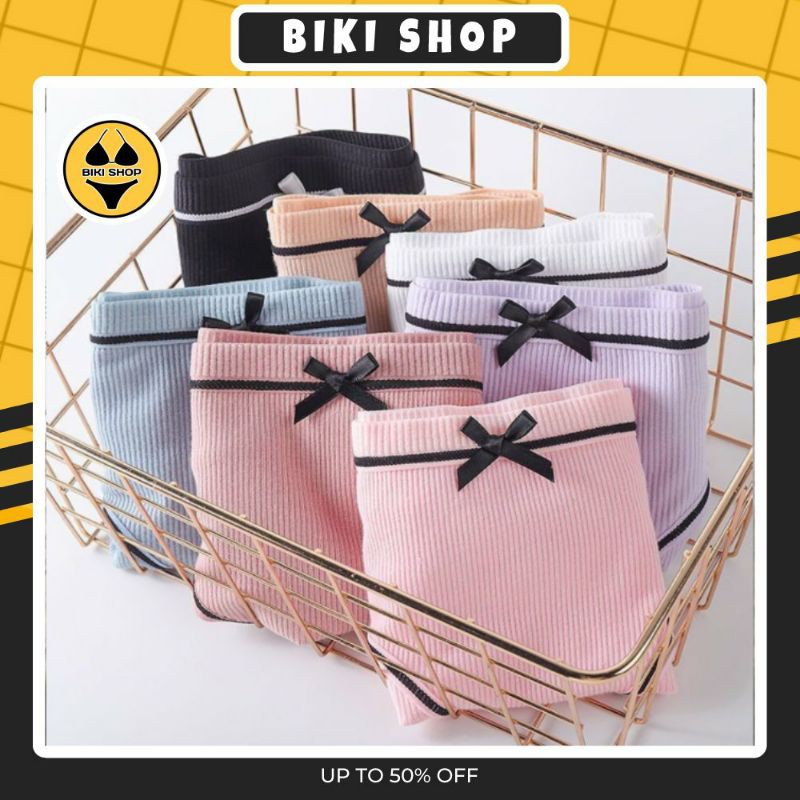 Quần Lót Nữ Cotton đính nơ xinh QL34 Biki