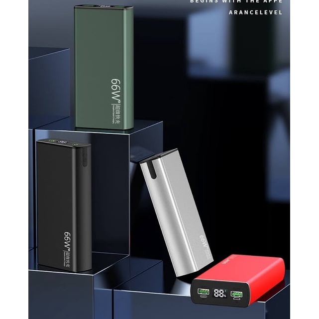 Pin Sạc Dự Phòng 20000 mAh Sạc Siêu Nhanh 66W Vỏ Hợp Kim Nhôm Sạc Nhanh 2 Chiều