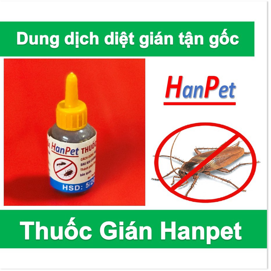 SZ  Thuốc gián Hanpet dạng dung dịch diệt gián sinh học hoàn toàn không độc hại AN TOÀN CHO SỨC KHỎE