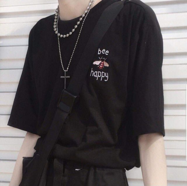 Áo Thun Tay Lỡ Thêu BEE HAPPY Tee Unisex
