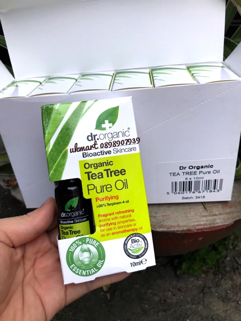 Tinh Dầu Tràm Trà Hữu Cơ Dr. Organic Tea Tree Oil 10ml