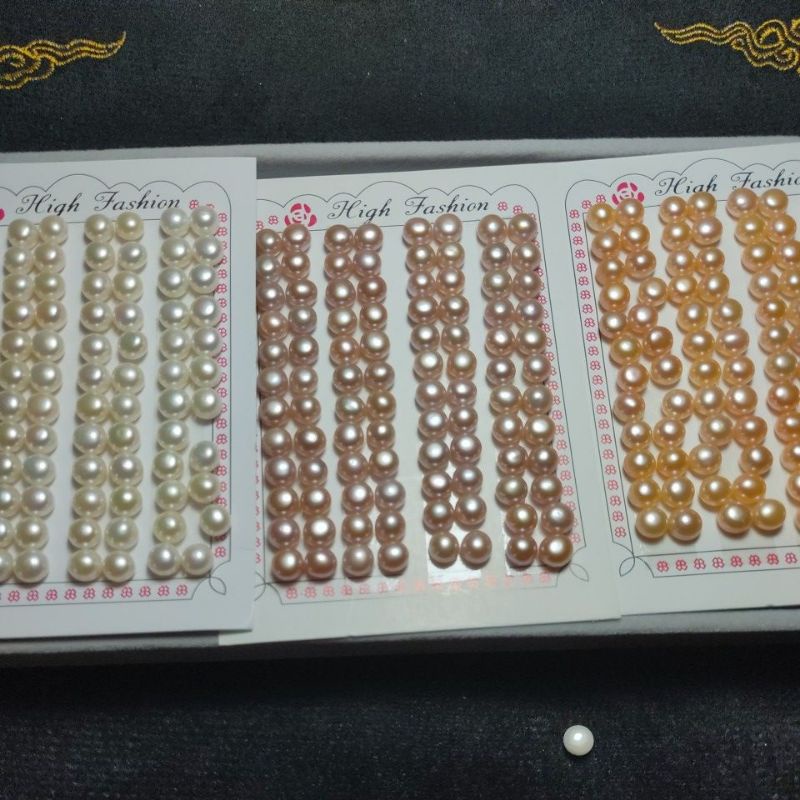 HẠT TRAI NƯỚC NGỌT(HÀNG THẬT) 1 LỖ GẮN NHẪN BÔNG TAI