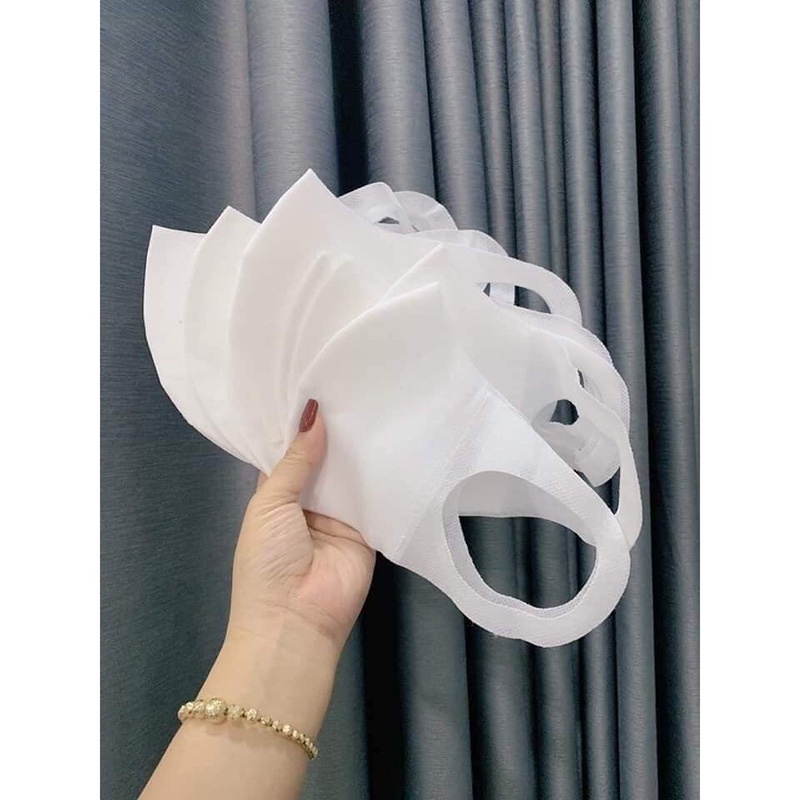 Khẩu trang y tế 3d 2 lớp dặn kháng khuẩn chống bụi mịn combo 10 khẩu trang đạt chuẩn SB1125