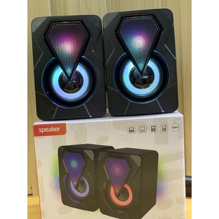 Loa mini 2.0 leerfei yst-1046 - loa vi tính mini led rgb bảo hành 8 tháng | giá cực rẻ