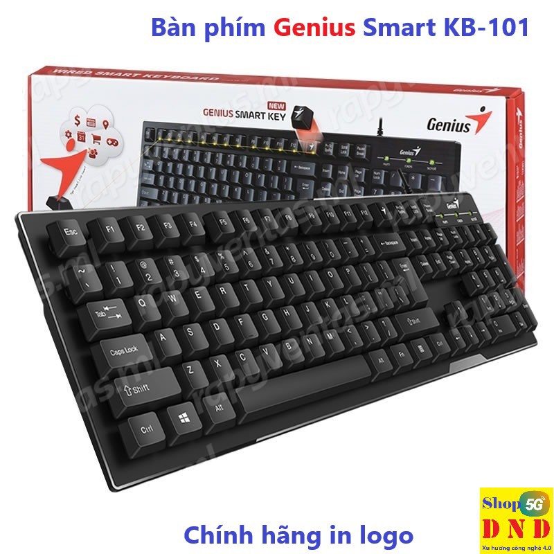 Bàn phím Genius KB-101 Smart usb Chính hãng có in logo trên phím. Chất lượng tốt gánh được game