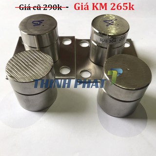Bộ 4 bản lề cối xoay 360º - Inox 304 Ø38 - Dùng cho cửa 2 cánh