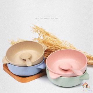 Bộ tô muỗng bằng nhựa lúa mạch sáng tạo cho bé