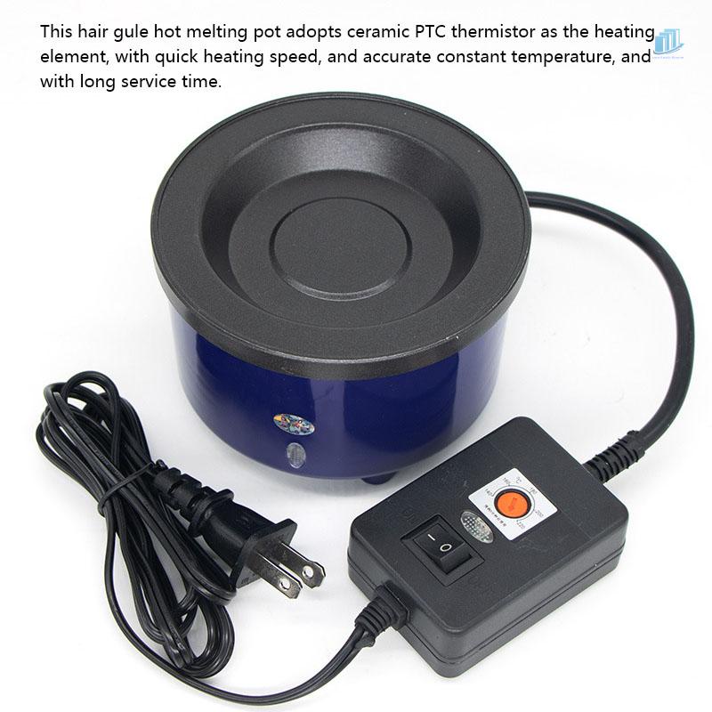 Lò Nấu Keo Dán Tóc Công Suất Cao s2mwvn 200W 140°C-220°C Nồi Nấu Lẩu Bằng Hợp Kim Nhôm Có Thể Điều Chỉnh Nhiệt Độ