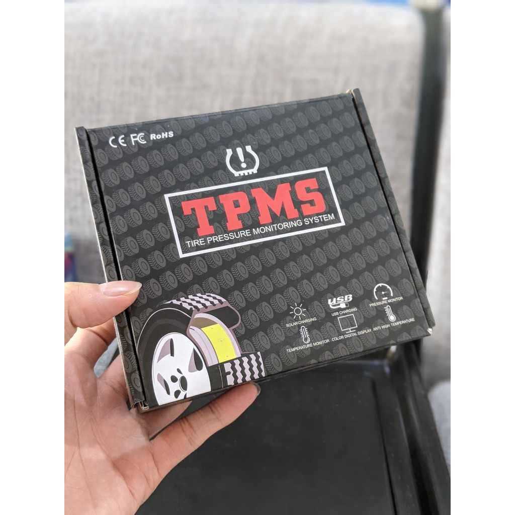 (Loại tốt - ảnh chụp thật) TPMS Cảm biến áp suất lốp van gắn ngoài màn hình màu