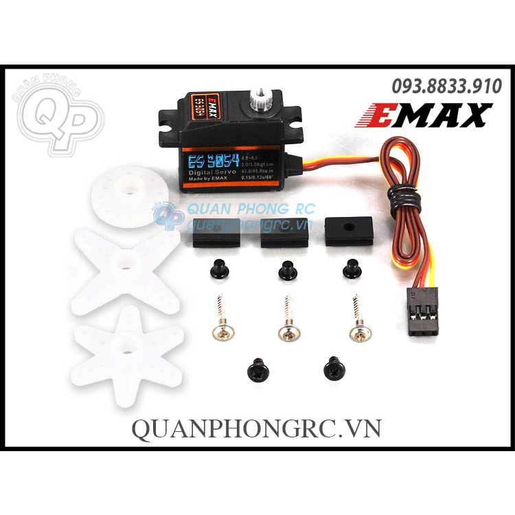 Động cơ servo EMAX ES3054 17g 3.5kg 0.13sec 23T Metal Gear Digital Servo