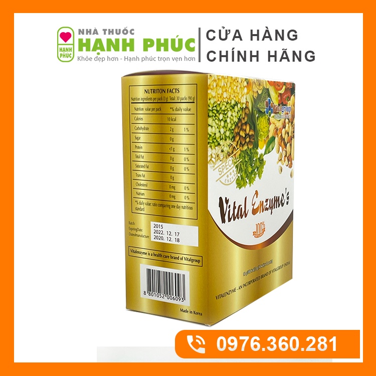 Enzyme's Vital Hàn Quốc (Hộp 30 gói)