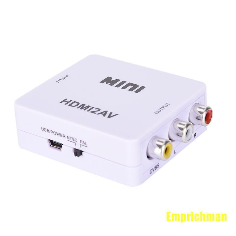 Bộ Chuyển Đổi Tín Hiệu HDMI Sang RCA AV / CVBS HD 1080p Mini HDMI 2AV