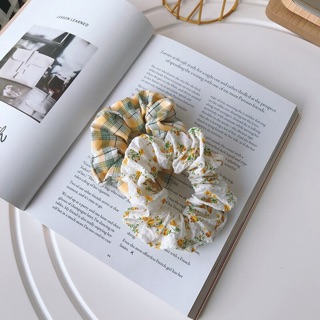 💐Cột tóc Scrunchies chủ đề hoa tím