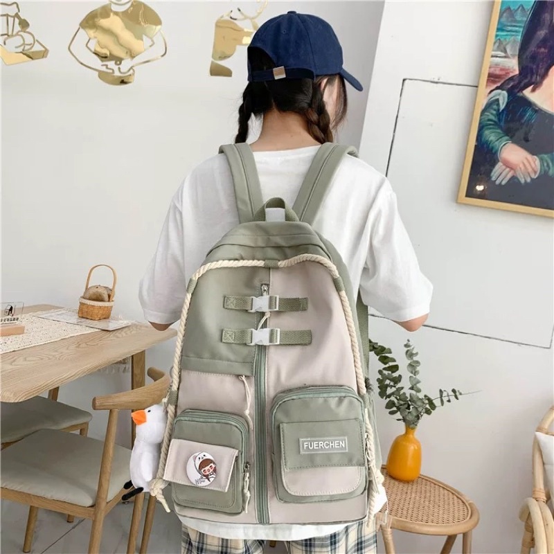 balo dù phong khách Hàn , chất dù bền nhẹ chống nước