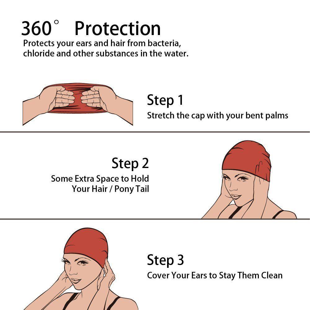 MYRONGVN Mũ Bơi Silicone Co Giãn Hình Thú Hoạt Hình Đáng Yêu Cho Bé