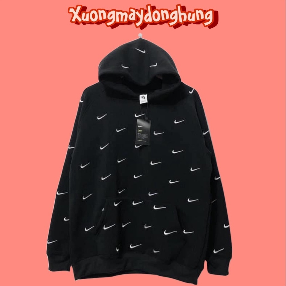 Áo Hoodie Nike Swoosh Chất Nỉ Bông Dày Dặn Hàng Chuẩn Đẹp Siêu Nét