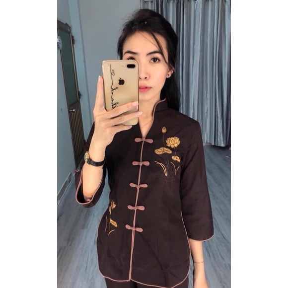 ( HCM ) Mẫu Truyền Thống Đồ Phật Tử Đi Chùa Nữ Giản Dị