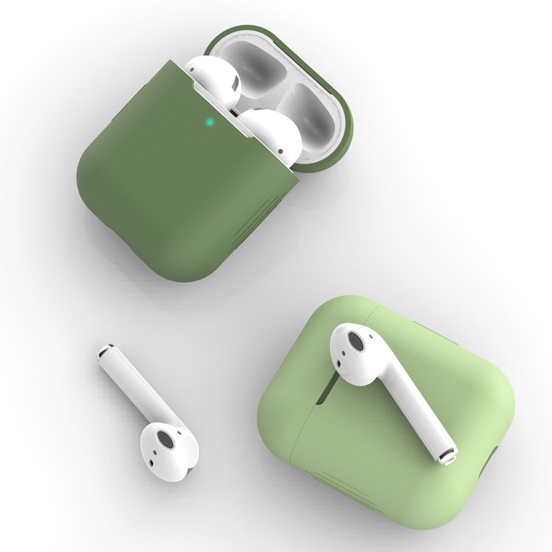 Vỏ Bảo Vệ Hộp Sạc Tai Nghe AirPods 1 2 Apple Bluetooth Không Dây Chất Liệu Silicon Chống Rơi